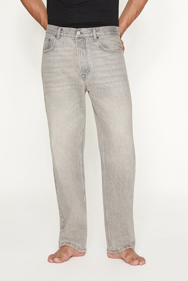Carpe men's straight fit grey jeans