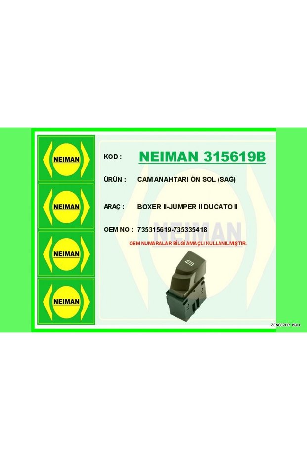 Zngzrmll Window Switch Front Left Right Boxer Ii-Jumper Ii (175203) Ducato Ii