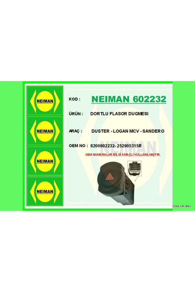 Zngzrmll Dortlu Flasor Button Duster - Logan Mcv (175330) - Sandero