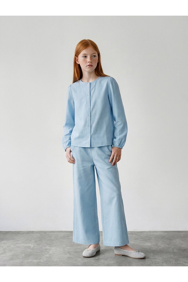 Girls Studiobeli Elasticated Girls' Poplin Trousers