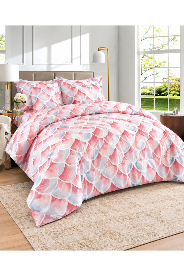 6-Piece & Comfortable Bed Set with Comforter, Bedsheet, Pillow Covers & Cushion Covers – 220×240 cm