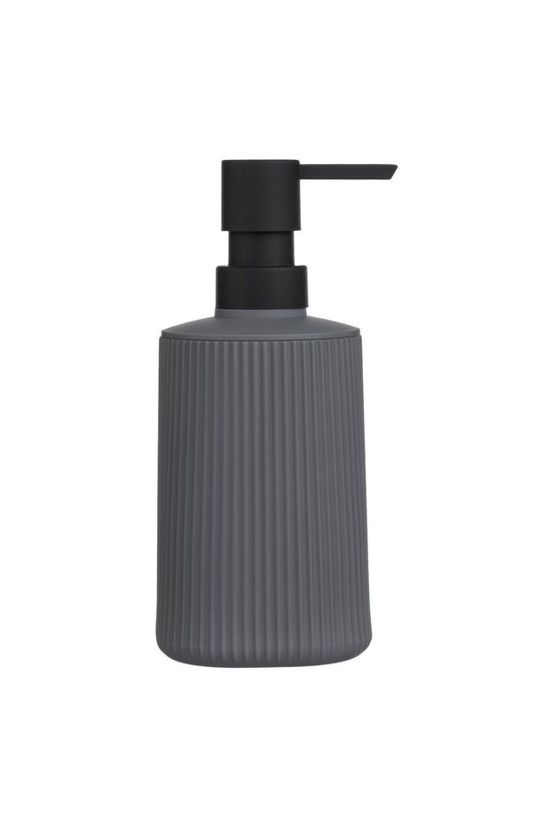 Grey Plastic Dispenser with Pattern for Liquid Soap 380ml
