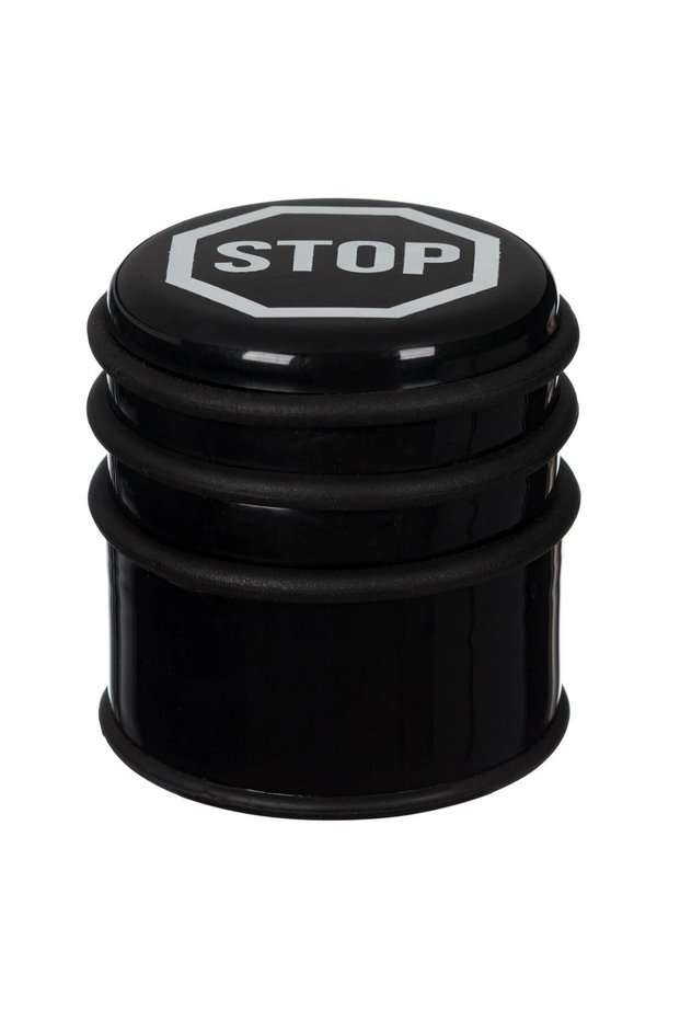 Μαύρο Μεταλλικό Στοπ Πόρτας STOP Ø7.5x8cm