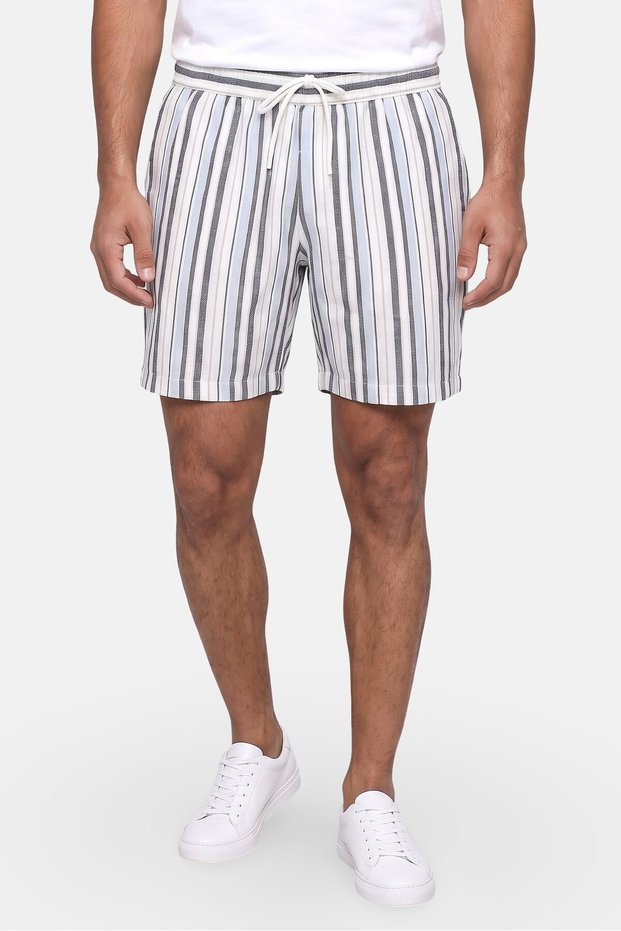 Men Stripe Basic Shorts, Mullticolor