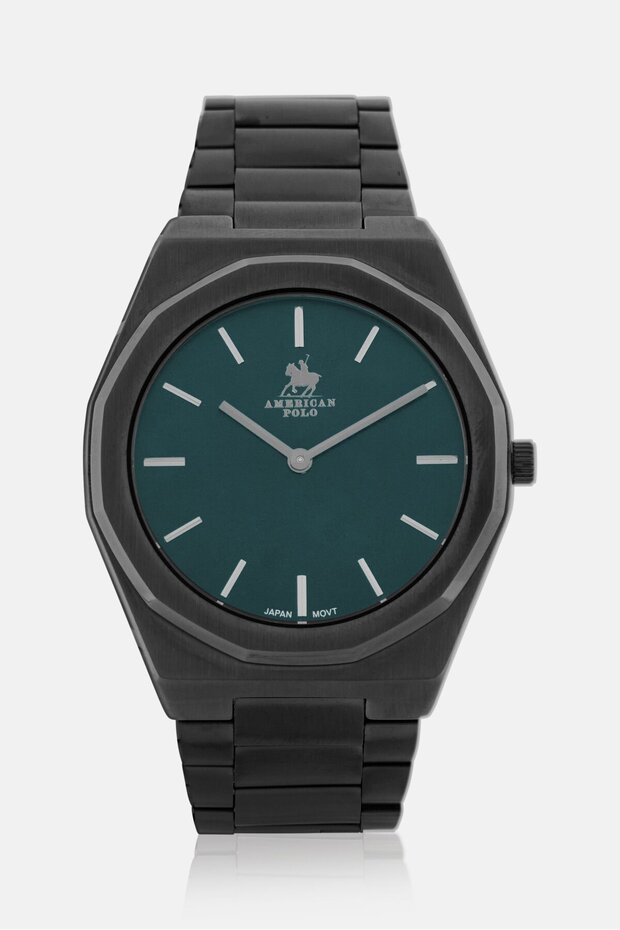 Men APGUNGR114G Stainless Steel Analog Watch 39 mm, Gunmetal