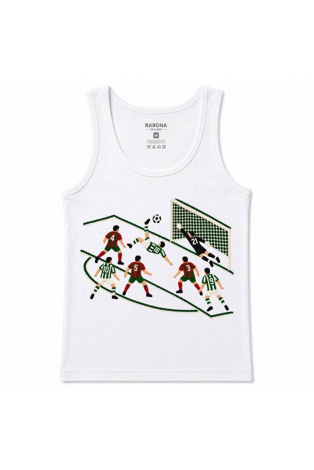 Football Bicycle Kick & Goalkeeper Graphic Tank Top