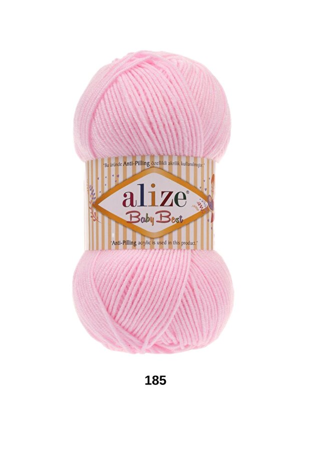 1 Piece Alize Baby Best 100 Grams 240 Yards Anti-Pilling Cardigan Sweater Scarf Baby Beanie Booties Hand Knitting Yarn-Color: 185