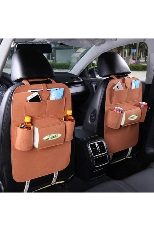 Kid's Universal Storage Back Seat Bag (Brown)