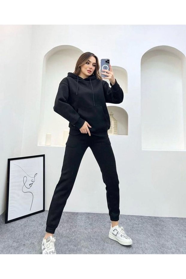 Unisex Basic Hooded Tracksuit Set