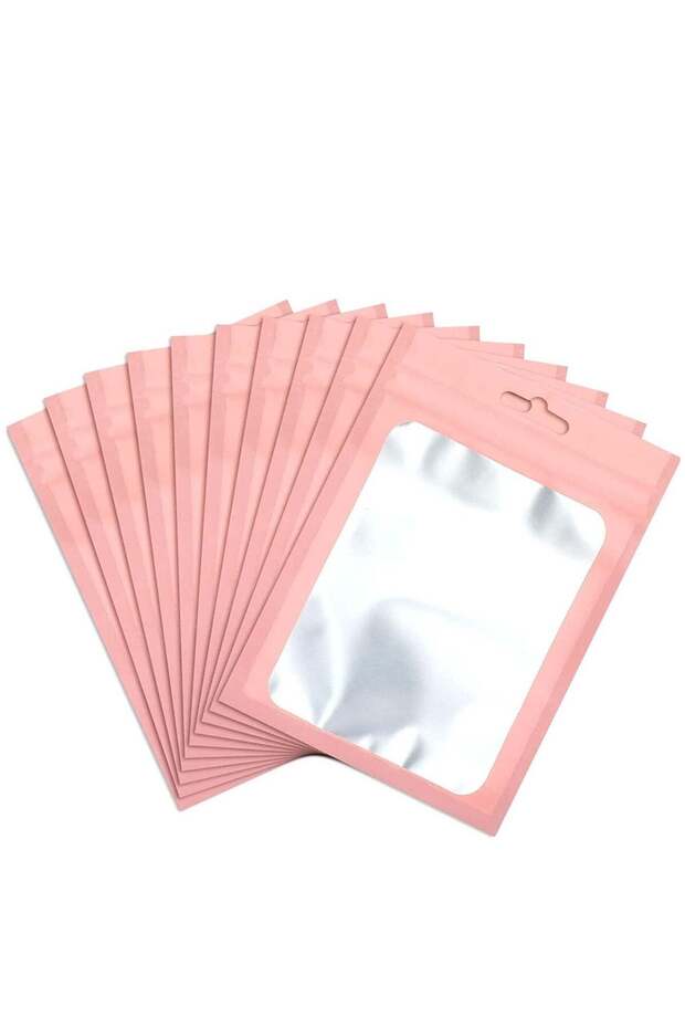 100 Smell Proof Mylar Bags with Resealable Design and Clear Window for Storage - 100 Pieces