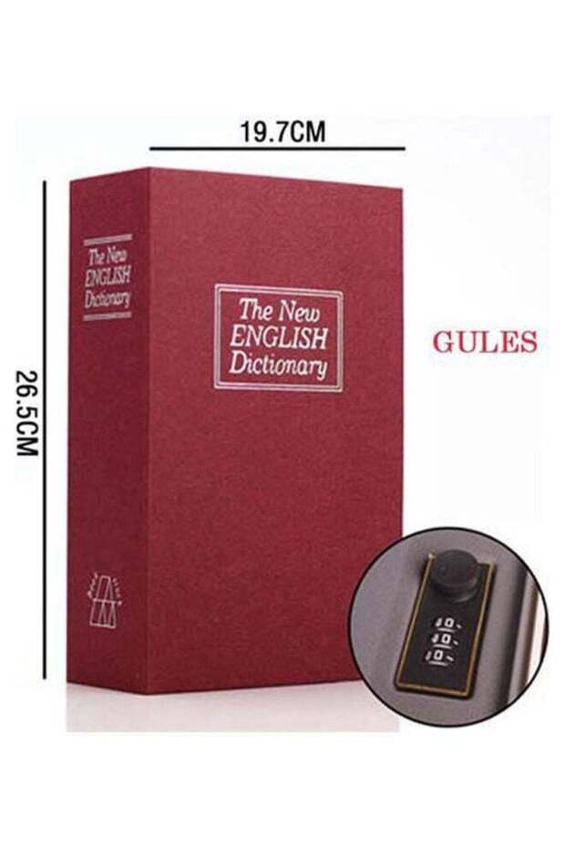 Book Safe Lock Box Dictionary Safe Box Secret Safe Lock Cash Money Coin Storage Red