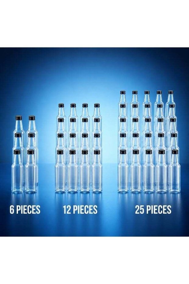 250ml Empty Plastic Bottles with Leak-Proof Black Screw Caps – Durable & BPA-Free