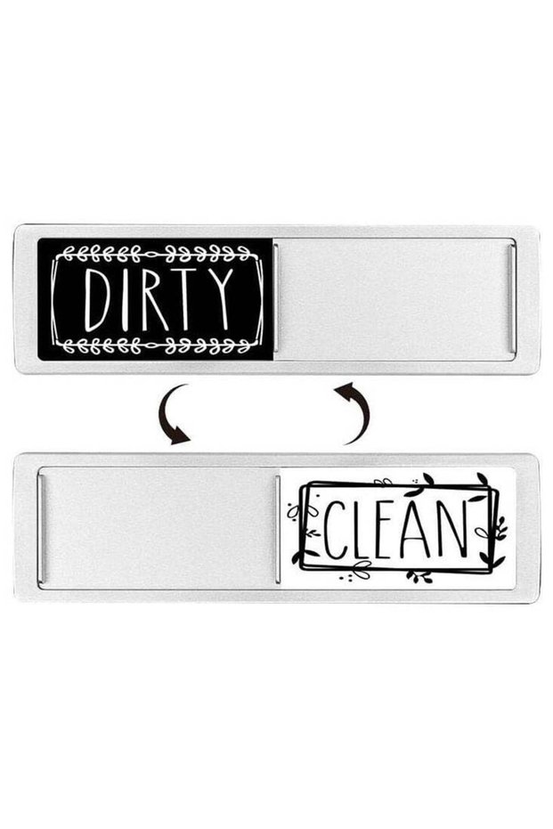 Dishwasher Magnet Cleaning Dirty Sign Stylish Kitchen Indicator with Strong Magnet for Easy Organiz