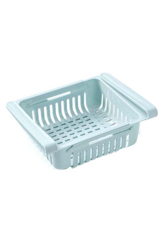 Drawer Type Refrigerator Storage Box Blue 8.1 x 6.3inch