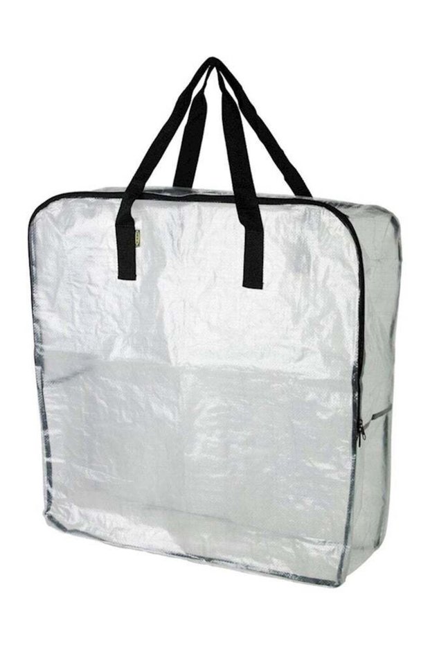 Storage Bag With Handle Clear/Black