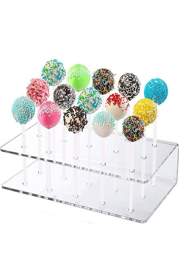 15 Holes Acrylic Lollipop Holder Clear Display Cake Pop Stand