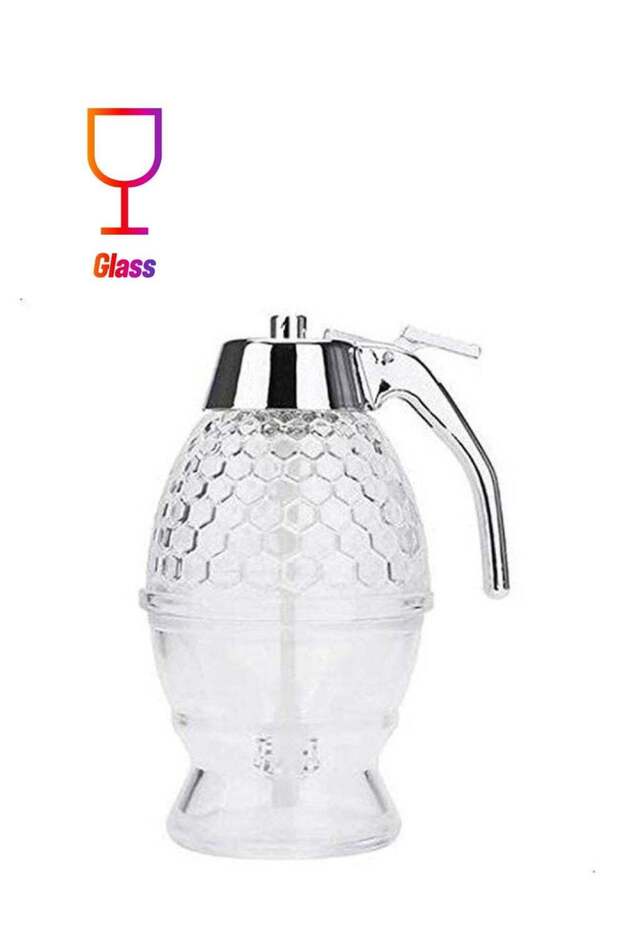 Honey Dispenser Jar Container Cup Portable Acrylic Honey Squeeze Clear 200ml
