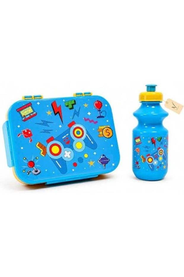 Viewstar Kids Lunch Box Set with Water Bottle, 4-Compartment Bento Tiffin Box with Spoon & Fork, In