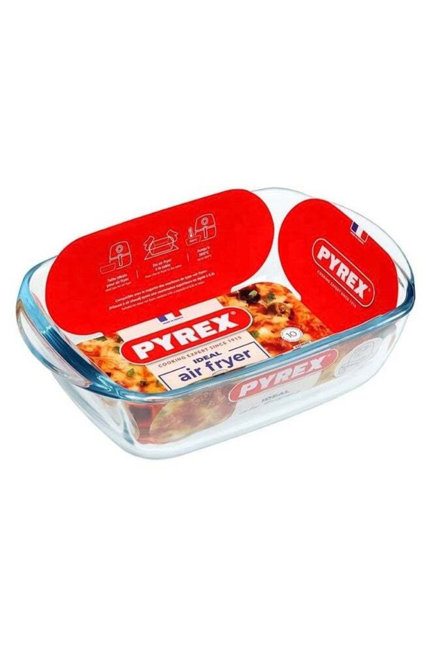 Air Fryer Rectangular Dish 1.2L – Slim Heat-Resistant Glass Dish for Efficient Air Frying & Baking