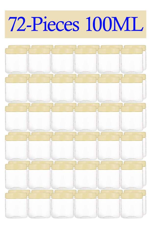 72-Piece Plastic Spice Storage Jar 100ML