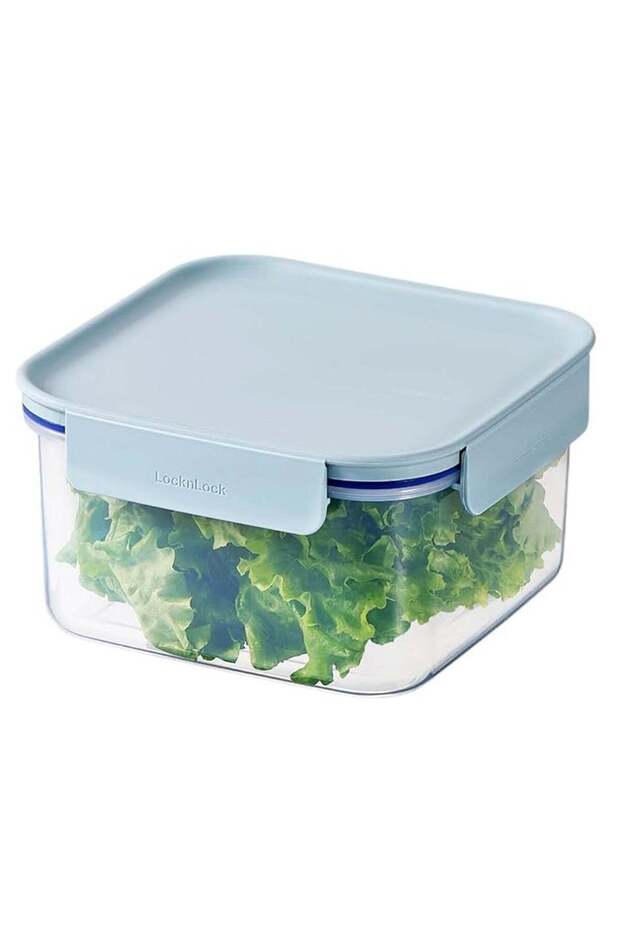 LocknLock Classic Plus Square Food Container 1.25L Mint, Airtight, BPA-Free, Microwave, Freezer & D