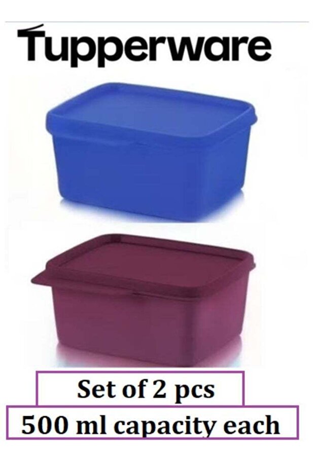 Tupperware Square Refrigerator, Kitchen, Office, Home Storage Container Box Keep Tab 500ml -2 piece