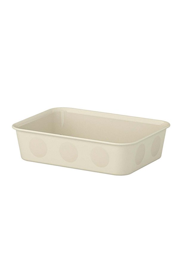 Medium Plastic Drawer Organiser Box, Beige, 15x20x5 cm