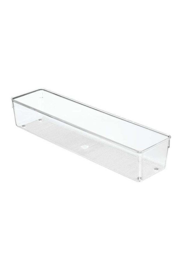 Linus Rubber Feet Drawer Organizer Clear 12x12x2inch
