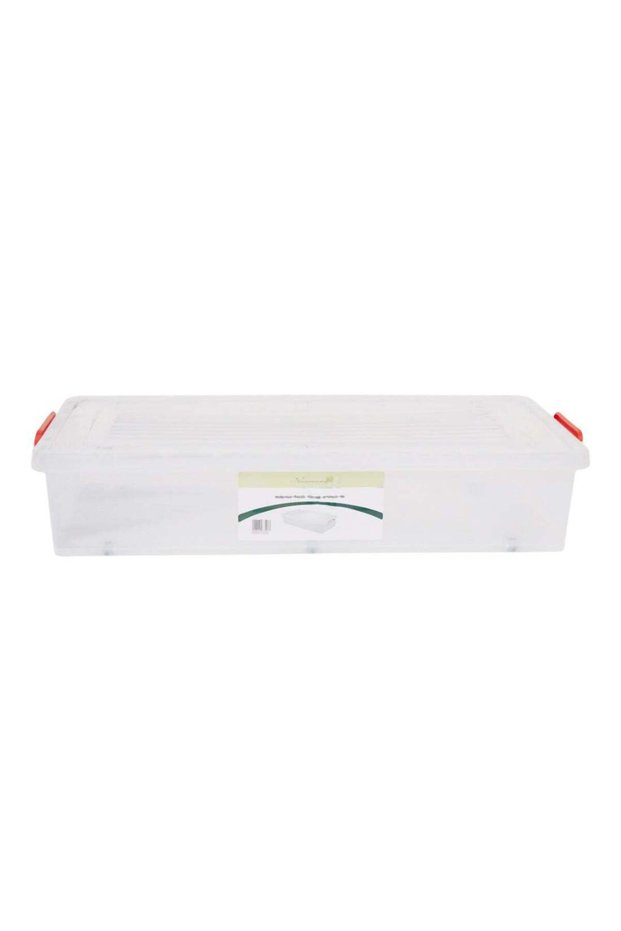 Plastic Underbed Storage W/Wheel White