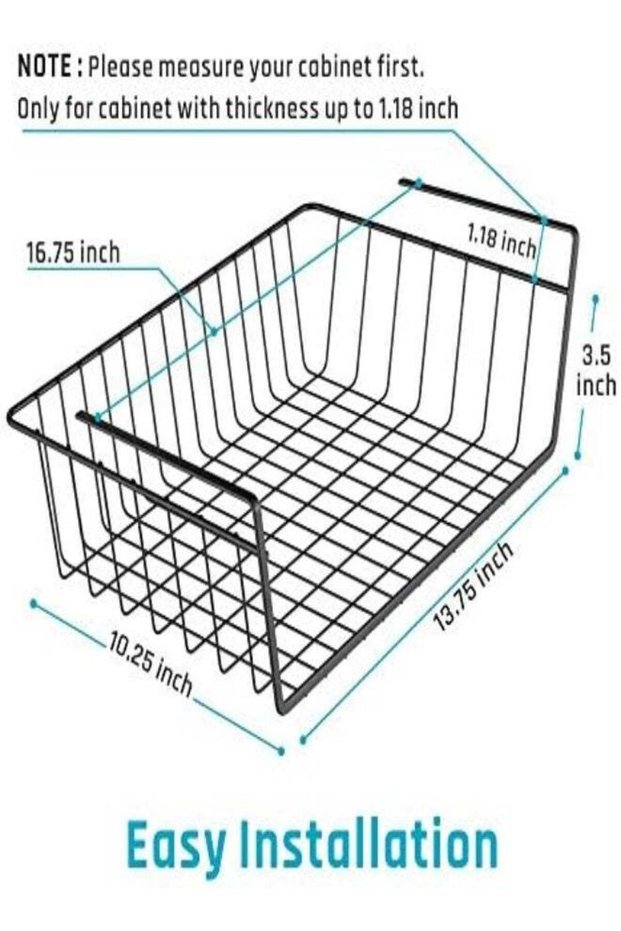 Under Shelf Wire Basket White Sr0107