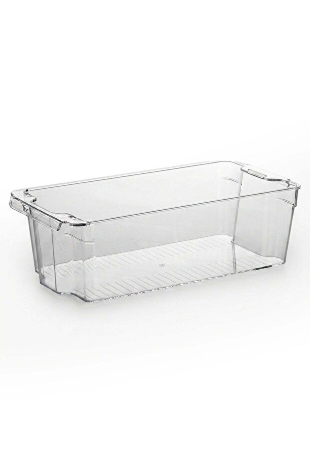 ORGANiZERS Fridge Organizer, Stackable Storage Container with Handles, BPA-free Clear Drawer Organi