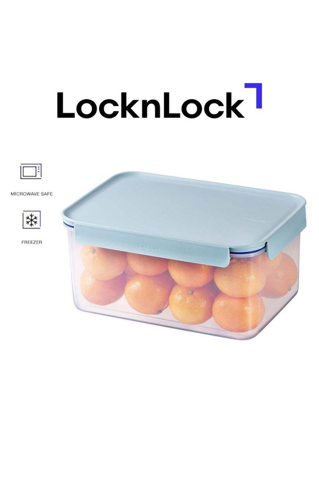 LocknLock Classic Plus Rectangular Food Container 4.4L Mint, Airtight, BPA-Free, Microwave, Freezer