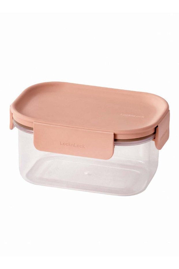 LocknLock Classic Plus Rectangular Food Container 385ml Pink, Airtight, BPA-Free, Microwave, Freeze