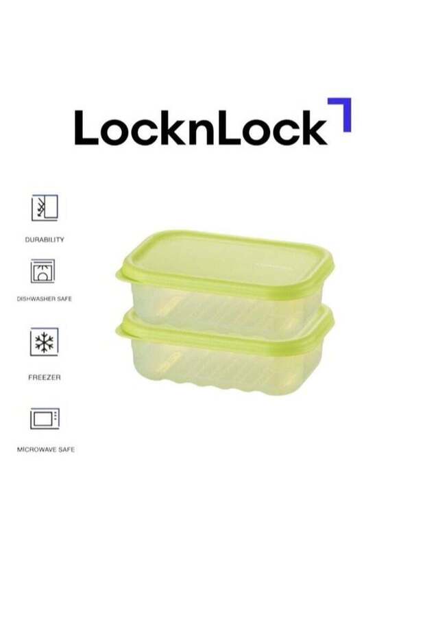 LocknLock Fresh Block Food Container 330ml (PACK of 2) – BPA-Free, Microwave Safe & Stackable