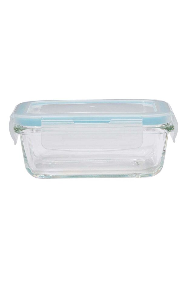 Boro Pro Rectangular Food Storage Container With Lid Blue/Clear 330ml