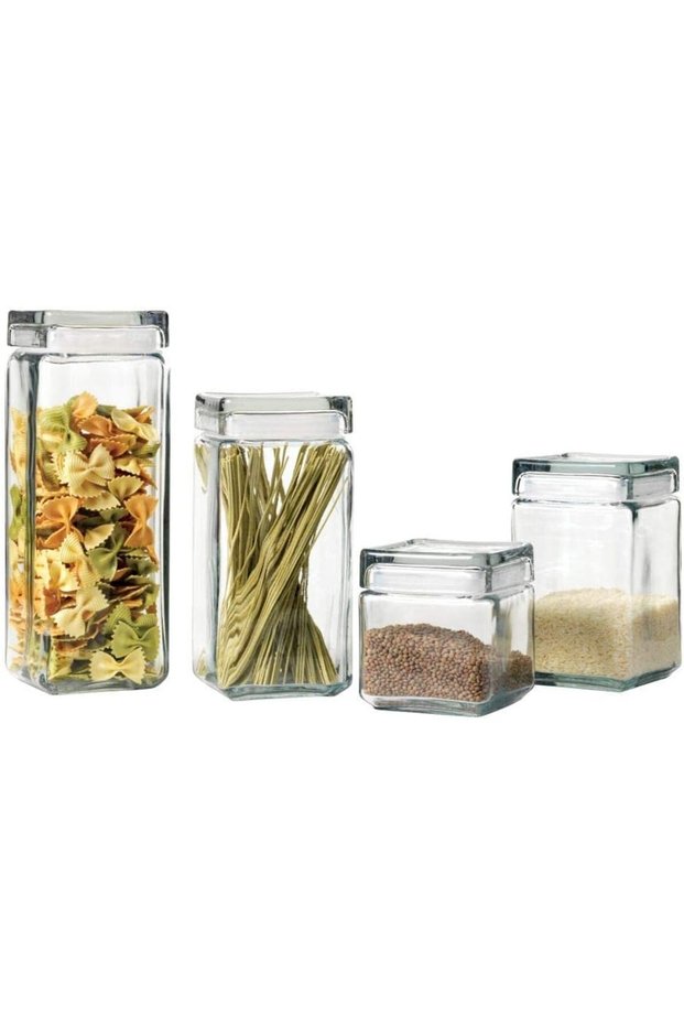 Anchor Hocking Stackable Glass Storage Jar with Lid