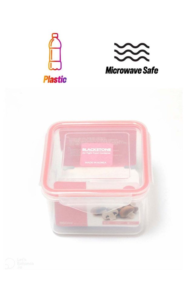 860ML Plastic Clear Leak Proof Food Storage Containers Made In Korea With Pink Trim, offering an ai