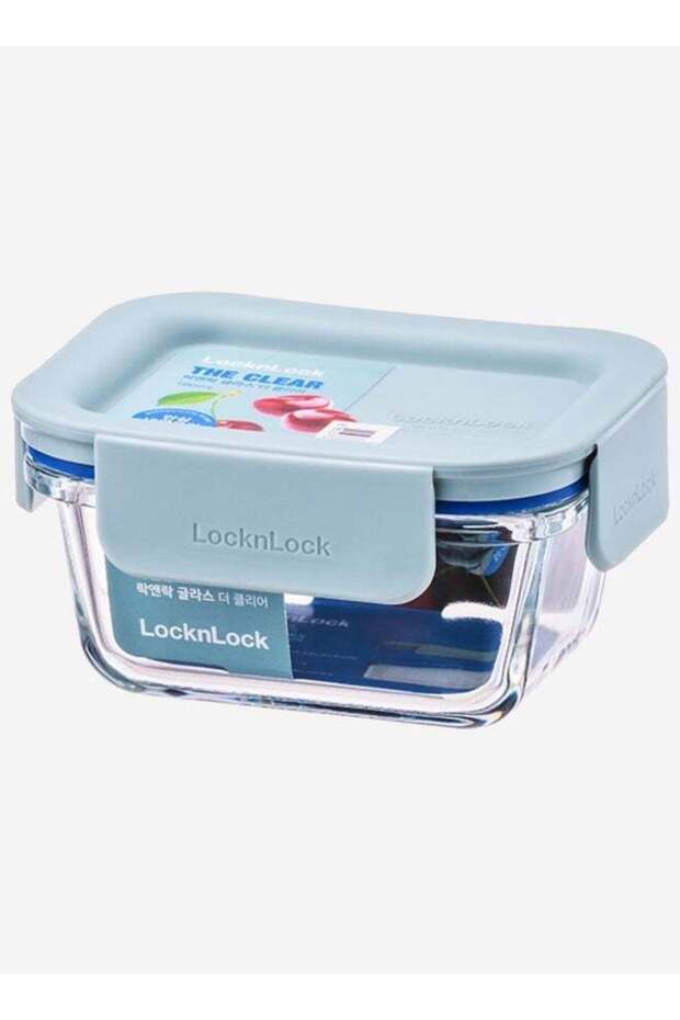 LocknLock Clear Glass Square 500ml Mint - Durable, Airtight, Heat-Resistant Food Storage Container