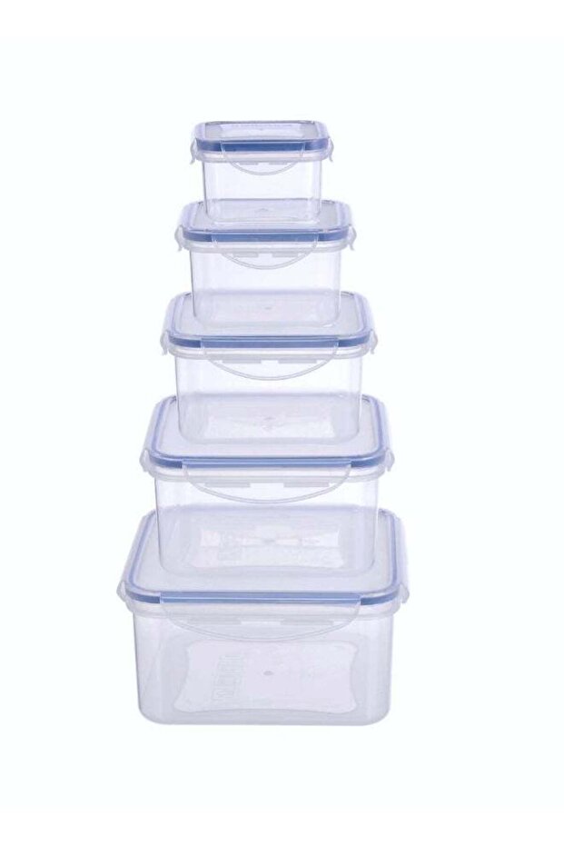 Feelings Plastic Food Storage Containers, 10 Pieces (170ml, 400ml, 700ml, 1200ml & 2000ml) – BPA-Fr