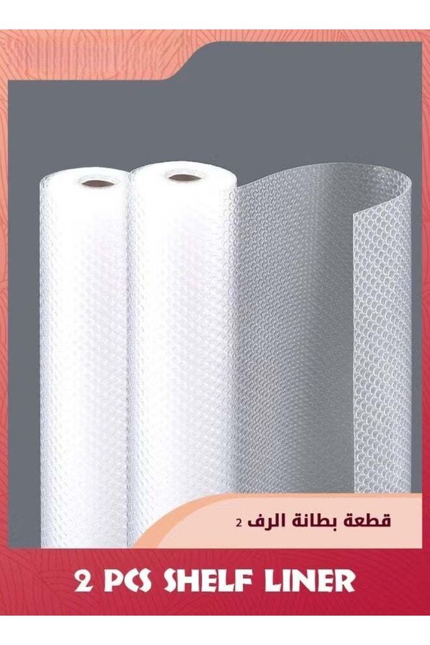 Shelf Liner,2Pcs Waterproof Kitchen Cabinet Liners,EVA Non-adhesive Non-slip Easy To Cut Clear Refr
