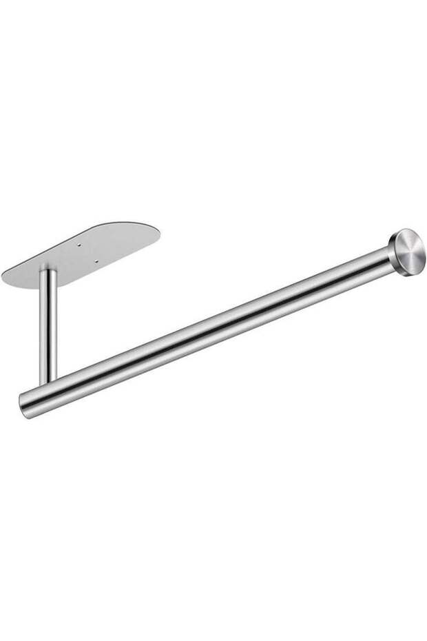 Premium Stainless Steel Paper Towel Holder - Wall Mounted with Built-In Strong Adhesive Stickers or