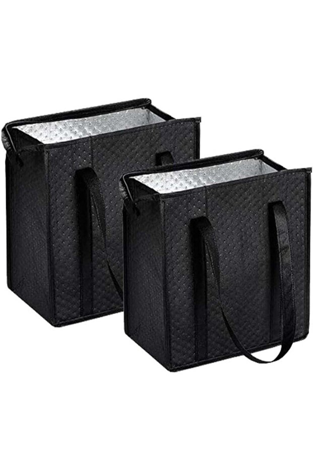 18L Insulated Grocery Bags with Zipper, Reusable Thermal Cooler Tote Bag for Hot & Cold Food, Folda