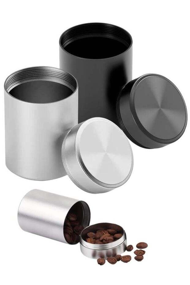 2 Pcs Aluminum Storage Jar, Portable Small MiniSmell Proof Airtight Bottle Multipurpose Storage Con