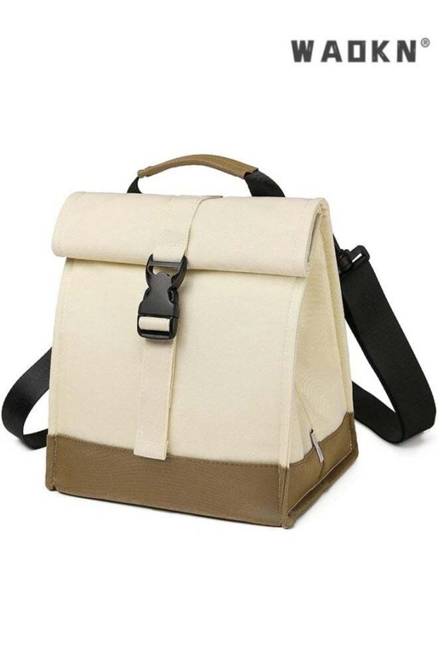 Insulated Lunch Bag rolltop Lunch Box Tote Bag for Women, Men, Adults and Teens ,foldable insulated