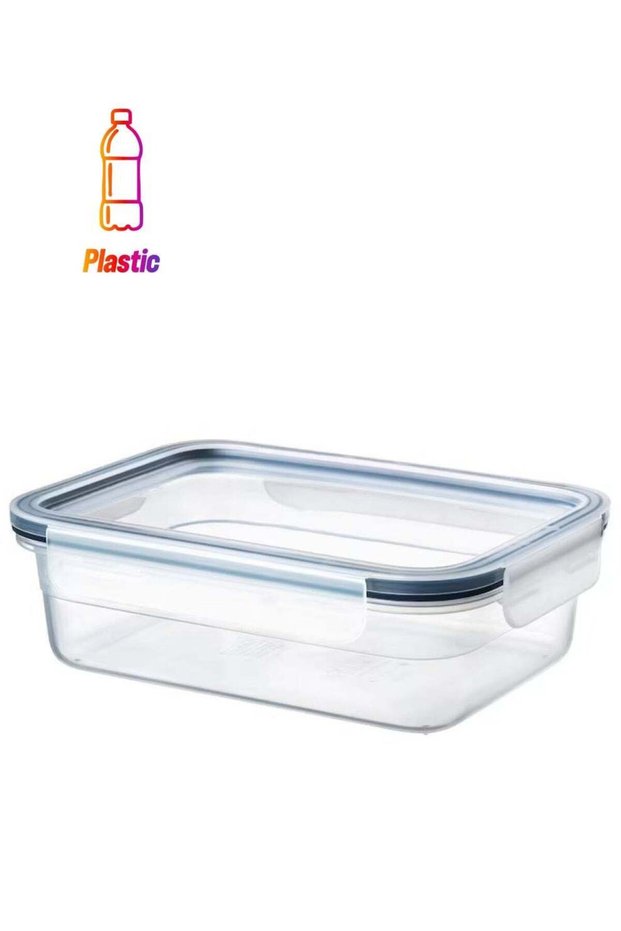 Food container with lid, rectangular/plastic1.0 l