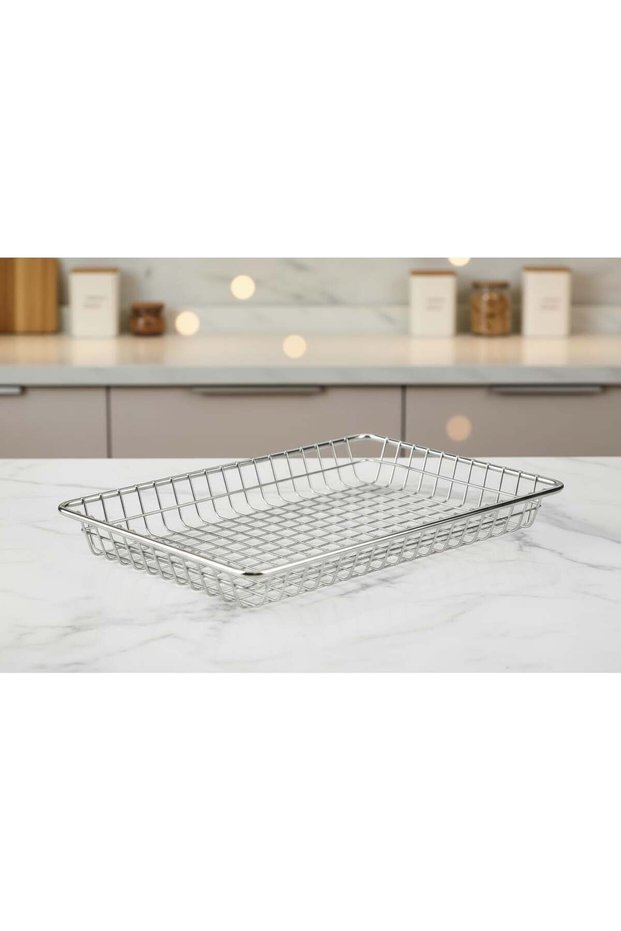 Dunekart Metal Wire Kitchen Drawer Divider - Cabinet Organizer Basket for Cutlery Utensils and Gadg