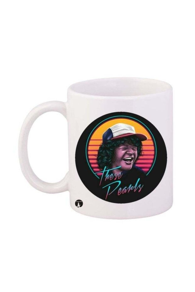 Stranger Things Printed Mug White/Black/Yellow
