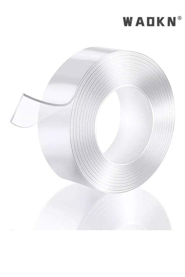 Magic Adhesive Tape - Extra Length, Washable, Waterproof, Double-Sided Mounting Solution, Transpare