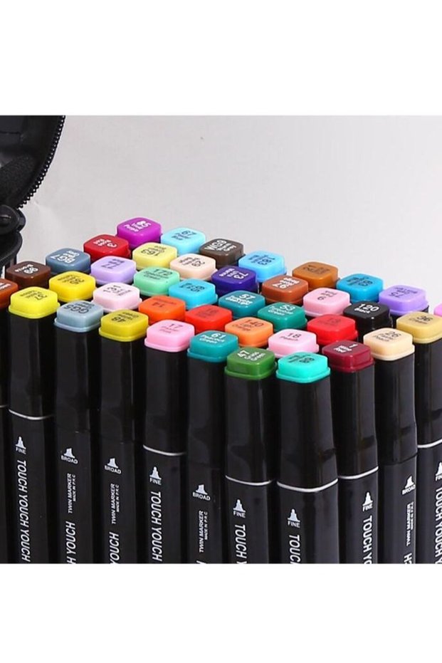 60-Piece Twin Side Marker Pens Set hrm060 Multicolour