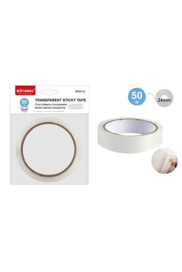 MOTARRO Transparent Sticky Tape 50m x 24mm (MT011-2)